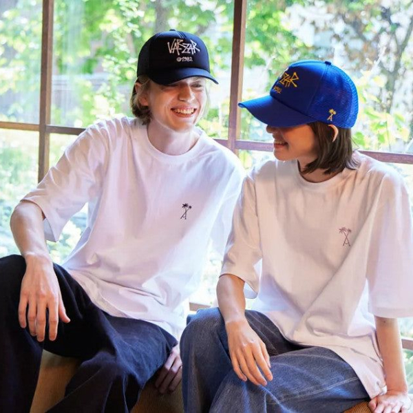 VARZAR Mesh Cap Palm Tree Logo Mesh Cap Black - EmpressKorea