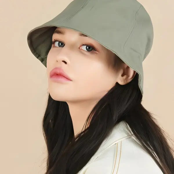 VARZAR Metal Tip Banding Bucket Hat Green - EmpressKorea