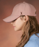 VARZAR Rose gold Stud Overfit Ball Cap Pink - EmpressKorea