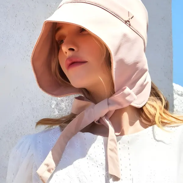 VARZAR studded logo strap bonnet hat - EmpressKorea