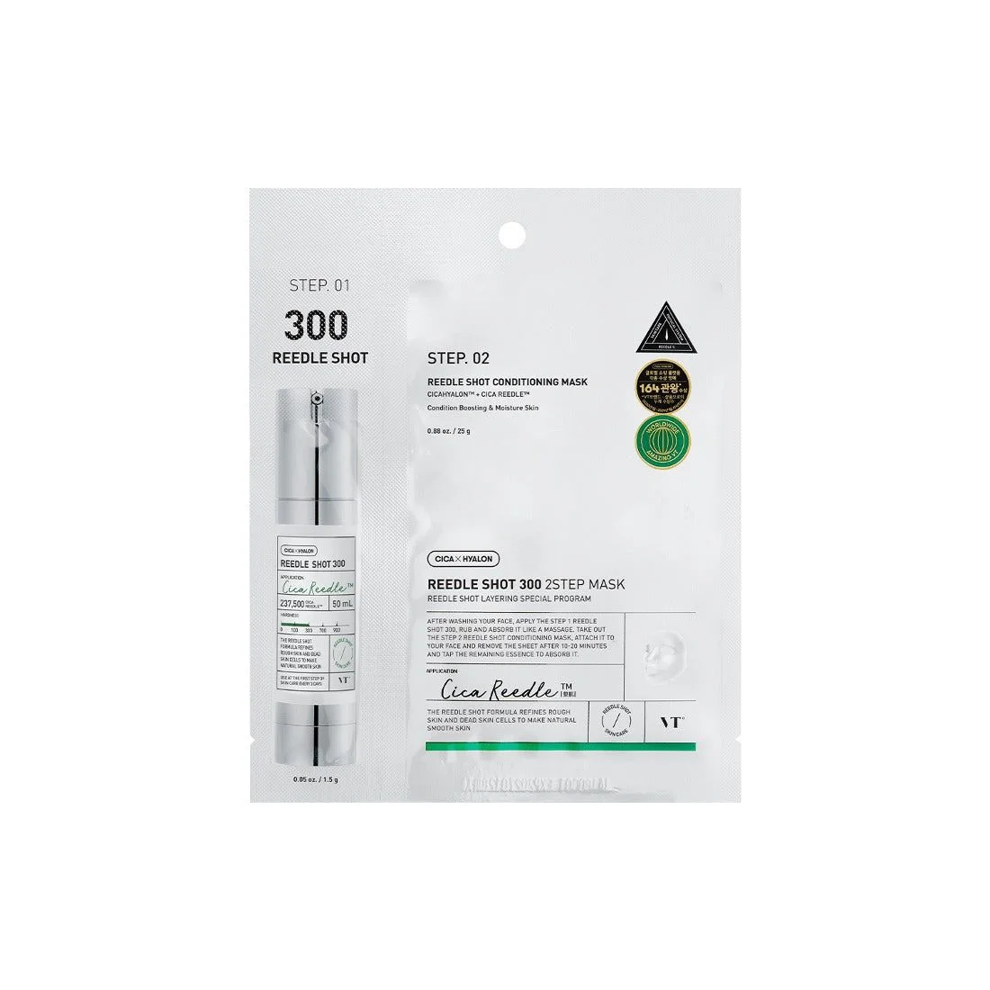 VT Cosmetics Reedle Shot 300 2step Mask Sheet 25g*4ea - EmpressKorea