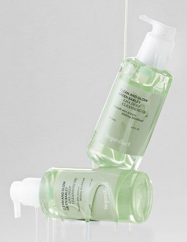 Veganifect Clean & Glow Green Barley LHA Deep Cleansing Oil 205ml - EmpressKorea