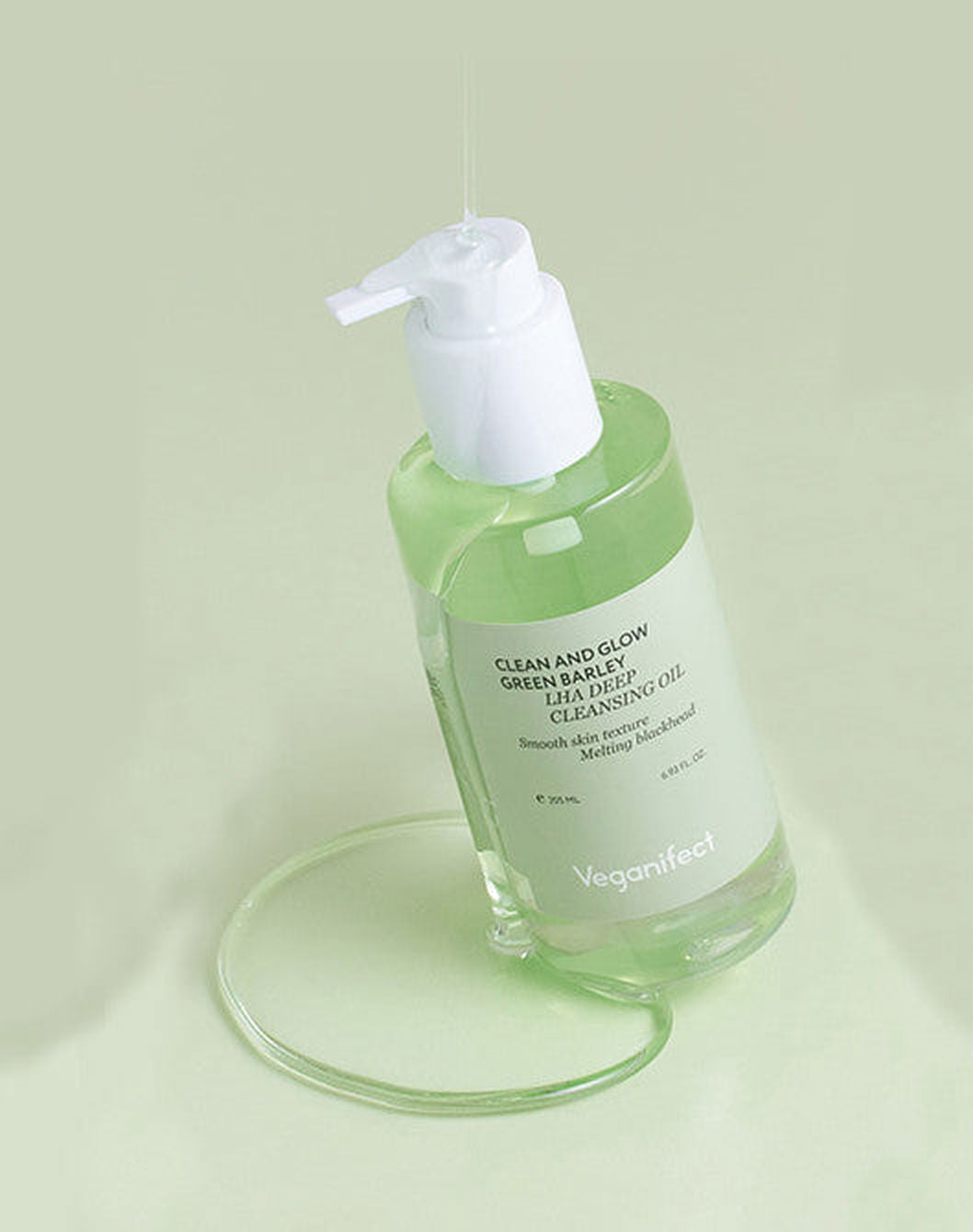 Veganifect Clean & Glow Green Barley LHA Deep Cleansing Oil 205ml - EmpressKorea