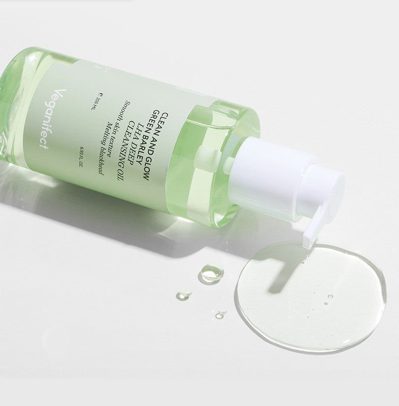 Veganifect Clean & Glow Green Barley LHA Deep Cleansing Oil 205ml - EmpressKorea