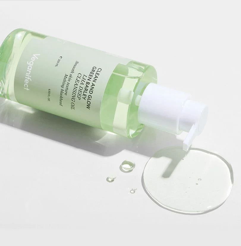 Veganifect Clean & Glow Green Barley LHA Deep Cleansing Oil 205ml - EmpressKorea