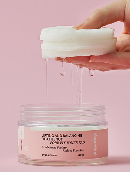 Veganifect Lifting & Balancing Atomizing Balm Pore Fit Toner Pad 70pads 120g - EmpressKorea