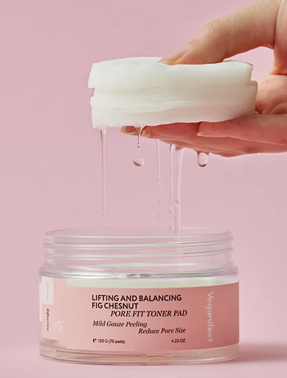 Veganifect Lifting & Balancing Atomizing Balm Pore Fit Toner Pad 70pads 120g - EmpressKorea
