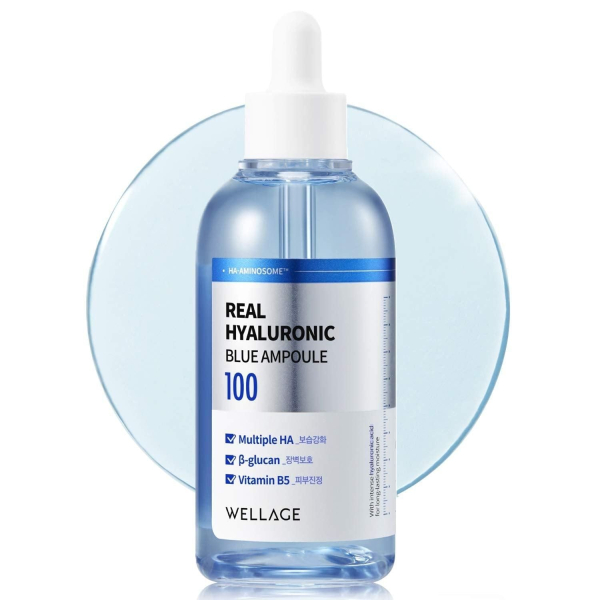 WELLAGE Real Hyaluronic Blue Ampoule 100 100ml - EmpressKorea