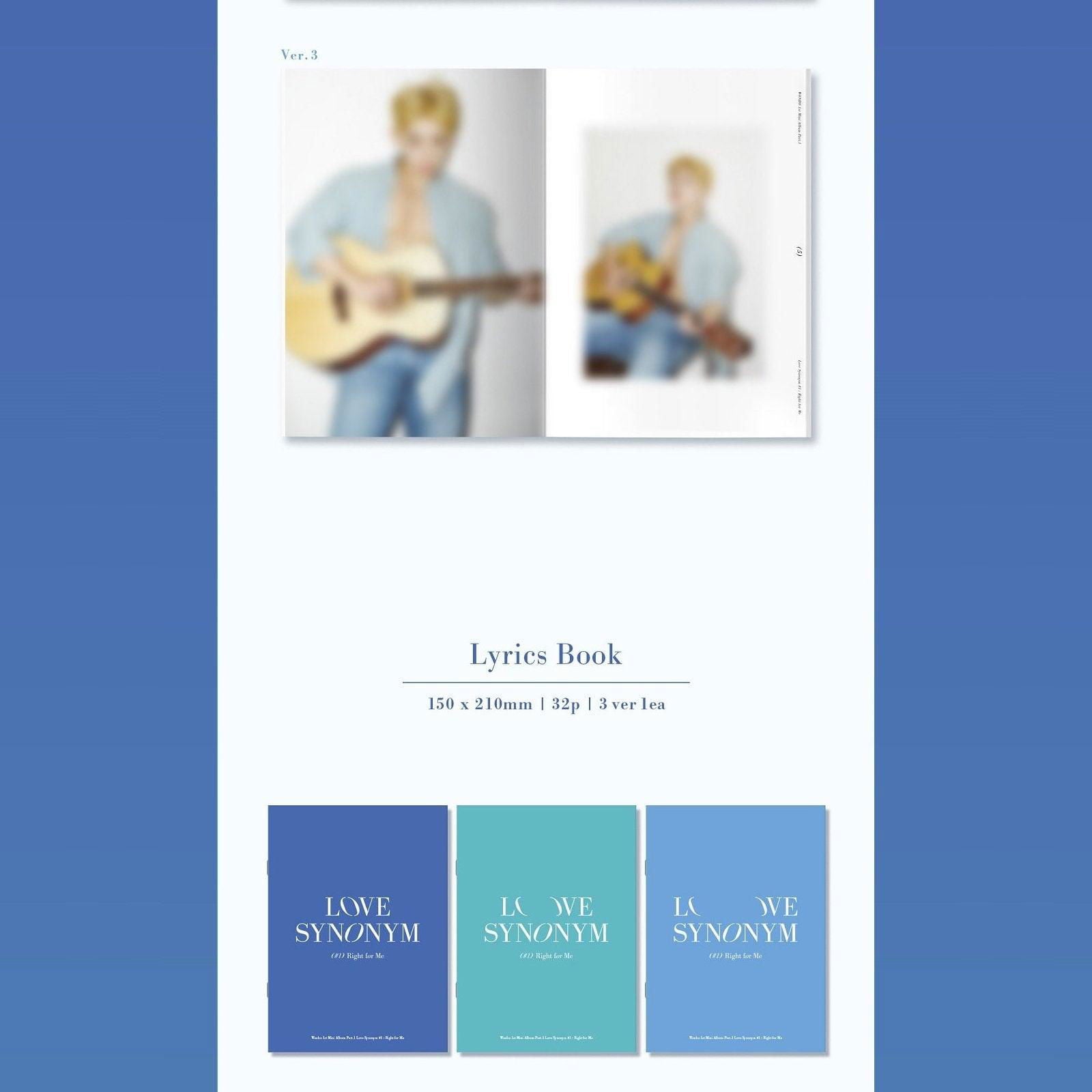 WONHO - 1st Mini Album: Love Synonym (#1) Right for Me - EmpressKorea