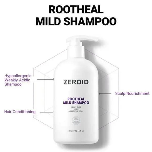 ZEROID Rootheal Mild Shampoo 300ml - EmpressKorea