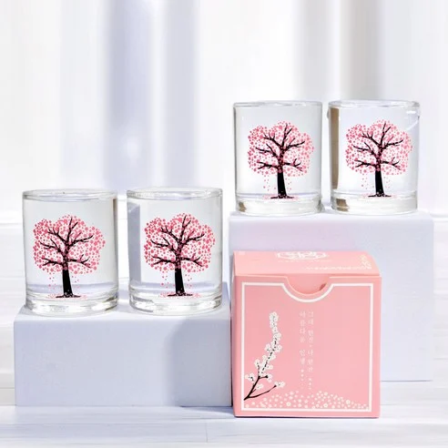 인생술잔 Color-Changing Cherry Blossom Soju Glass 4P Set