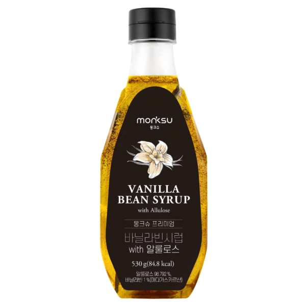monksu VANILLA BEAN SYRUP 530g – Premium All-Natural Vanilla Sweetener
