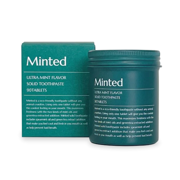 Minted Ultra Mint Flavor Solid Toothpaste 90 Tablets 63g