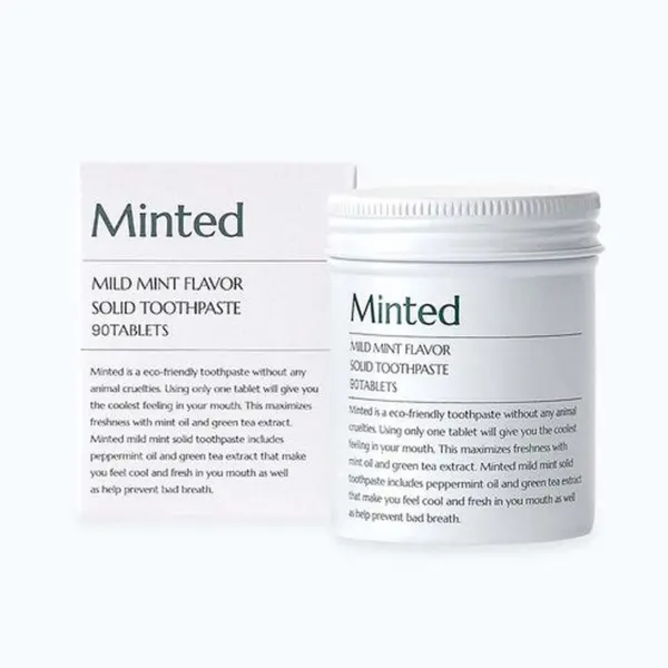 Minted Mild Mint Flavor Solid Toothpaste 90 Tablets 63g