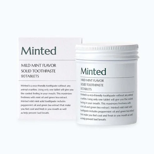 Minted Mild Mint Flavor Solid Toothpaste 90 Tablets 63g
