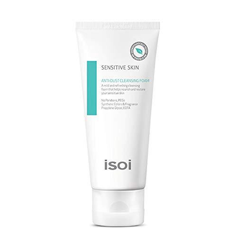 isoi Sensitive Anti-Dust Cleansing Foam 100ml - Natural foam cleanser for sensitive skin- mild, soothing, purifying, and refreshing cleanser, deep pore cleanser, makeup remover, EWG Verified - EmpressKorea