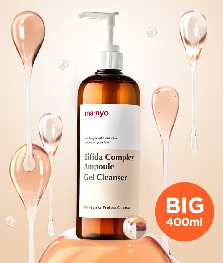 ma:nyo Factory Bifida Complex Ampoule Gel Cleanser 400ml - EmpressKorea