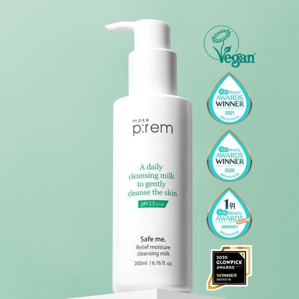 make p:rem Safe Me. Relief Moisture Cleansing Milk 200ml - EmpressKorea