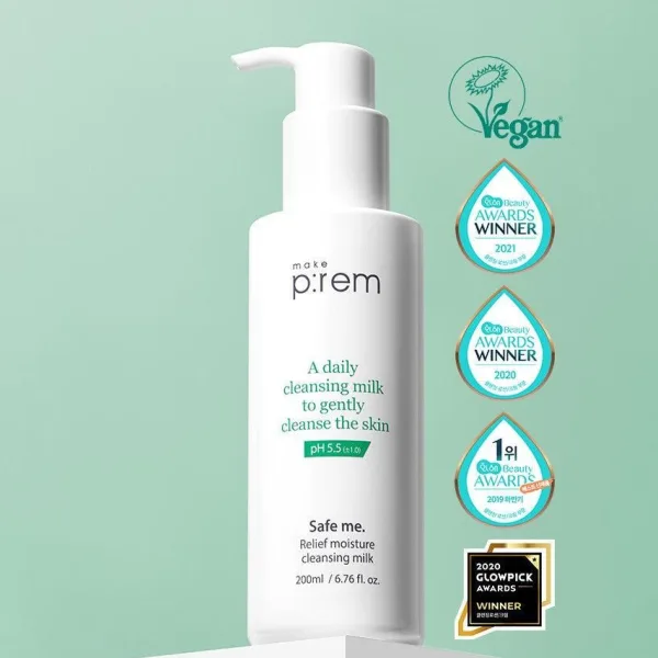 make p:rem Safe Me. Relief Moisture Cleansing Milk 200ml - EmpressKorea
