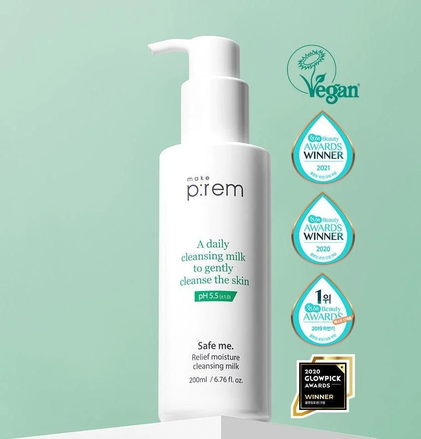 make p:rem Safe Me. Relief Moisture Cleansing Milk 200ml - EmpressKorea