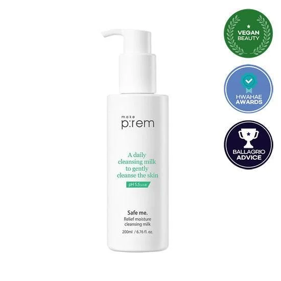 make p:rem Safe Me. Relief Moisture Cleansing Milk 200ml - EmpressKorea