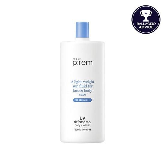 make p:rem UV Defense Me. Daily Sun Fluid SPF 50+ PA++++ 150ml - EmpressKorea