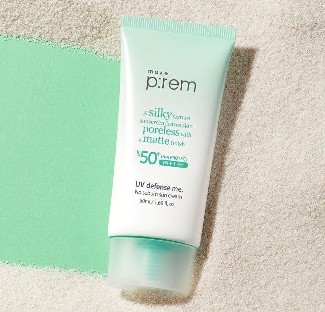 make p:rem UV Defense Me. No Sebum Sun Cream SPF 50+ PA++++ 50ml - EmpressKorea