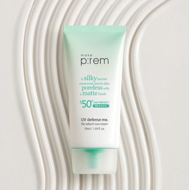 make p:rem UV Defense Me. No Sebum Sun Cream SPF 50+ PA++++ 50ml - EmpressKorea