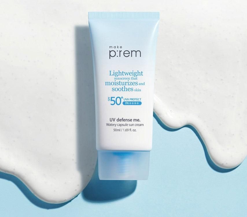 make p:rem UV Defense Me. Watery Capsule Sun Cream SPF 50+ PA++++ 50ml - EmpressKorea