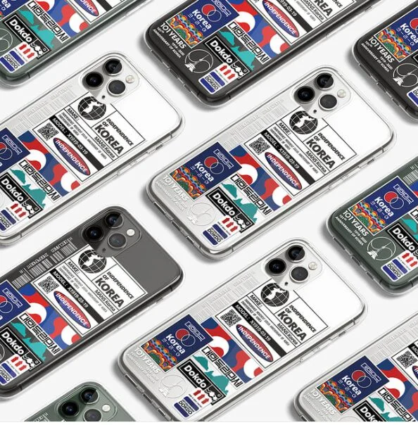 mans Korea Patch iPhone Case Transparent Bumper - EmpressKorea