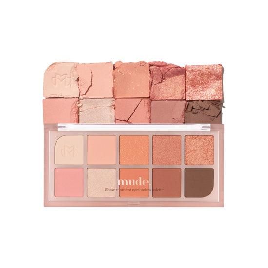 mude Shawl Moment Eyeshadow Palette #03 Peach Memory 7g - EmpressKorea