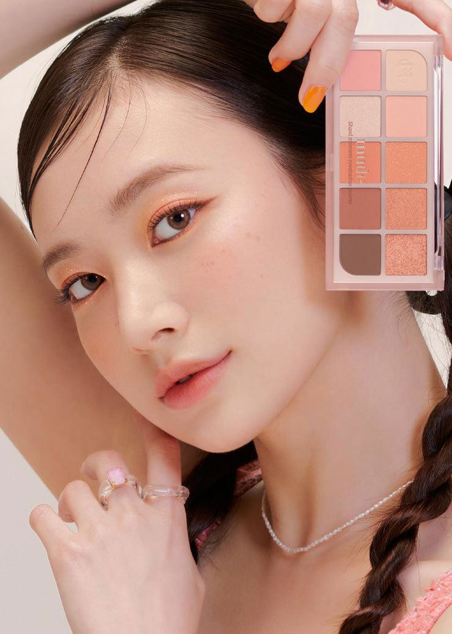 mude Shawl Moment Eyeshadow Palette #03 Peach Memory 7g - EmpressKorea