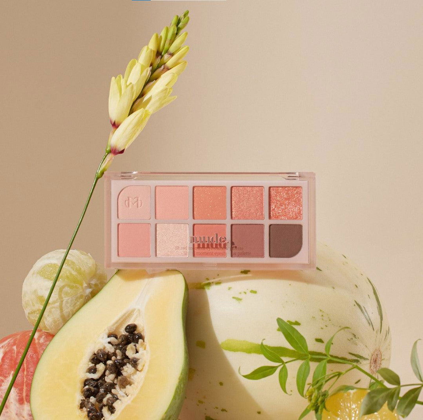 mude Shawl Moment Eyeshadow Palette #03 Peach Memory 7g - EmpressKorea