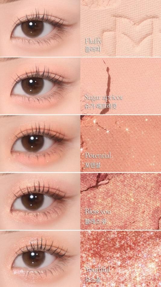 mude Shawl Moment Eyeshadow Palette #03 Peach Memory 7g - EmpressKorea
