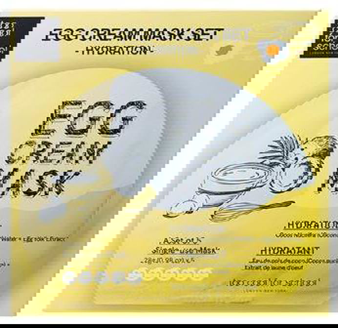 too cool for school Egg Cream Mask Set #Hydration 28g*5EA - EmpressKorea