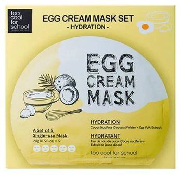 too cool for school Egg Cream Mask Set #Hydration 28g*5EA - EmpressKorea