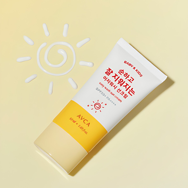 AVCA Baby Kids Easy Wash Sun Cream SPF50+ PA++++ 50ml - Baby & Kids Skincare Products