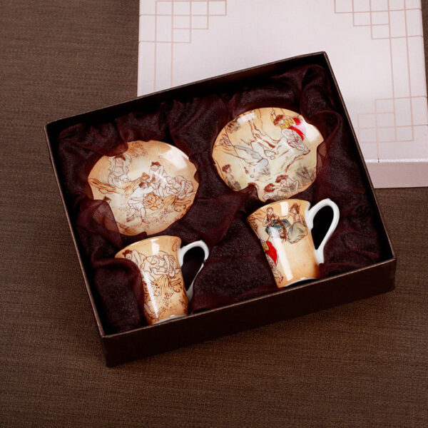 Star Gift Genre Painting Mini Espresso Teacup Set (for 2) - Collectibles & Memorabilia