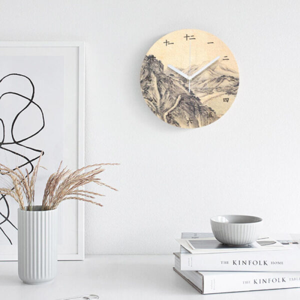 Korean Traditional Folk Painting Canvas Wall Clock – Kim Hong-do & Shin Yun-bok Collection - Collectibles & Memorabilia