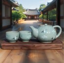 "meta_description": "Own korb's celadon tea set offers elegance and durability from a 47-year master craftsman.",