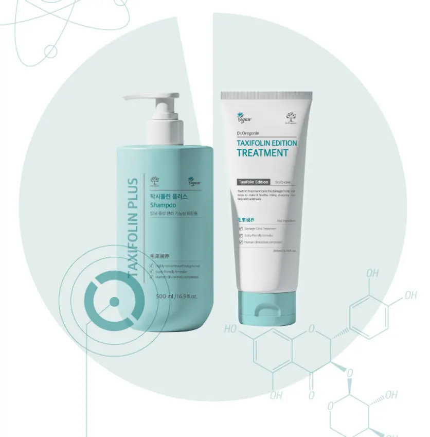 Dr.Oregonin Taxifolin Shampoo 500ml / Taxifolin Edition Treatment 200ml Hair Loss Care Set