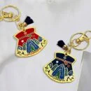 Korea Lucky Pouch Ilwolobongdo Metal Keyring - Life Products