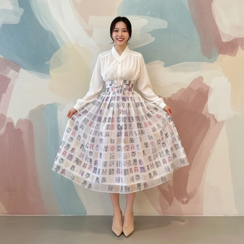 Korea Suhbokmun Waist Skirt - Bottom - View 4