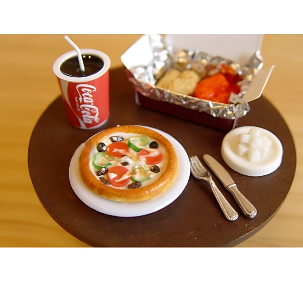 Miniature Table Decoration Pizza Spaghetti
