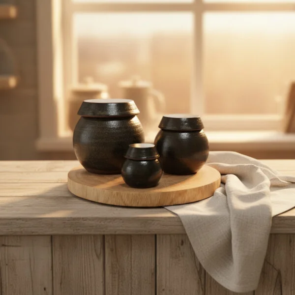 Korean Handmade Mini Ceramic Jar – Salt & Spice Pot, Traditional Icheon Pottery