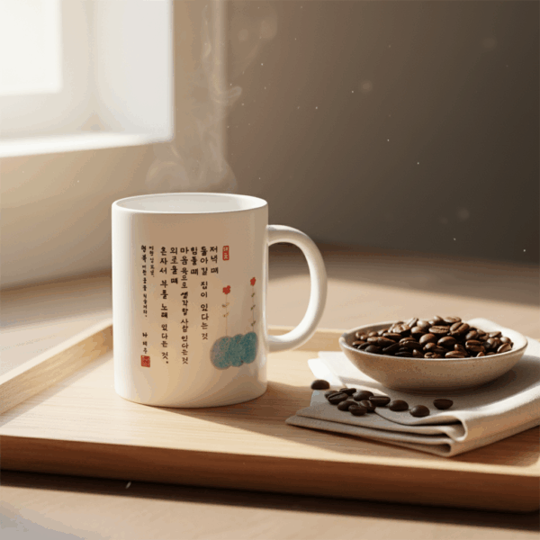 RENUERS Korean Poet Na Tae-ju Goods Wild Flower Mug