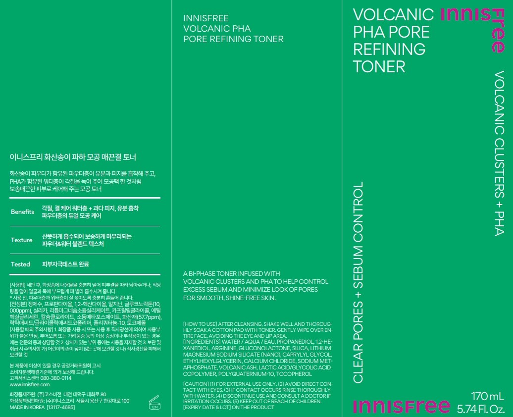 Innisfree Volcanic Ash PHA Pore Smooth Toner, 170ml, 1 product detail