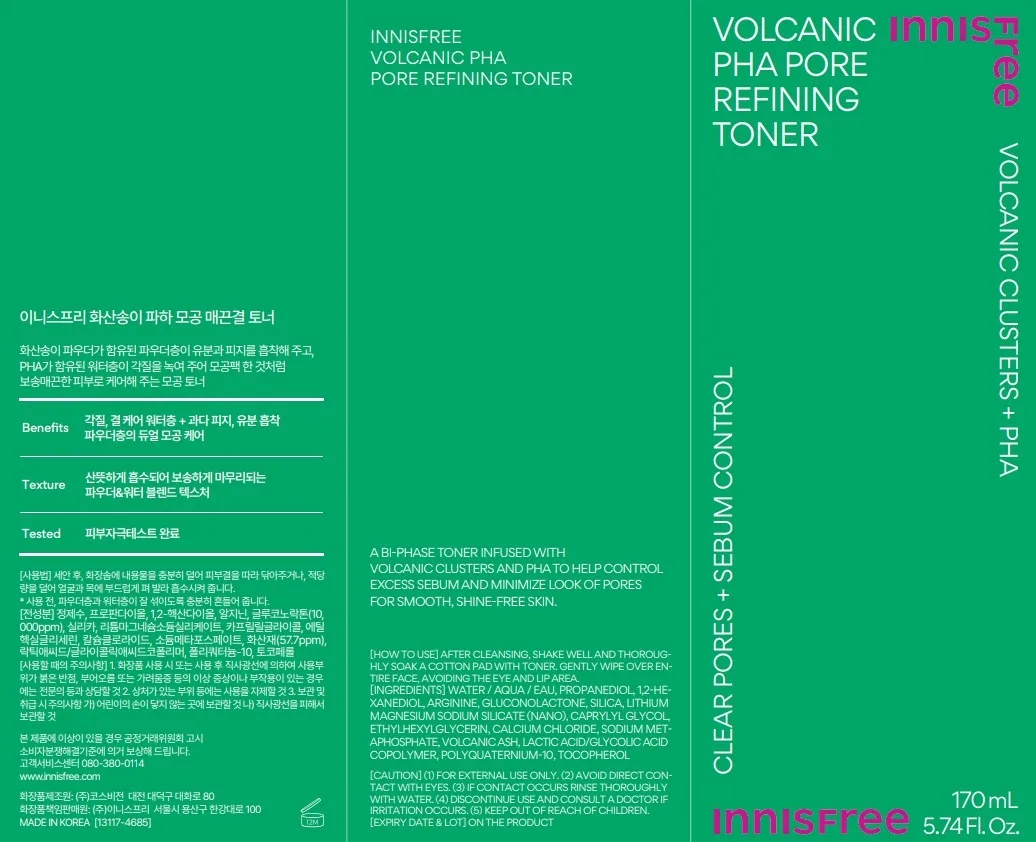 Innisfree Volcanic Ash PHA Pore Smooth Toner, 170ml, 1 product detail