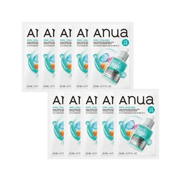 Anua PDRN Hyaluronic Acid Capsule 100 Serum Mask 23ml x10ea