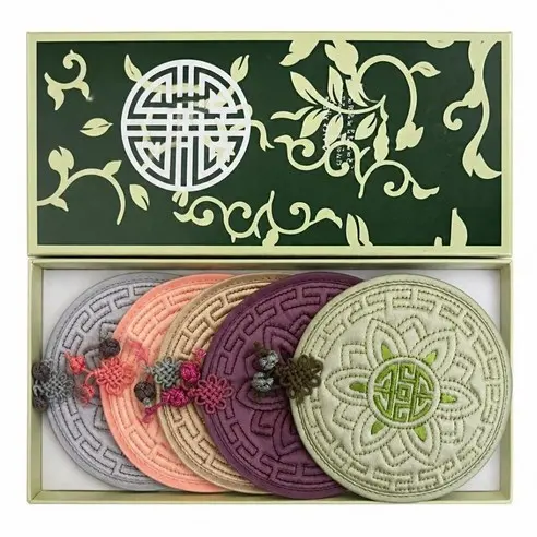 Korean Traditional Quilted Tea Coaster 5P Set